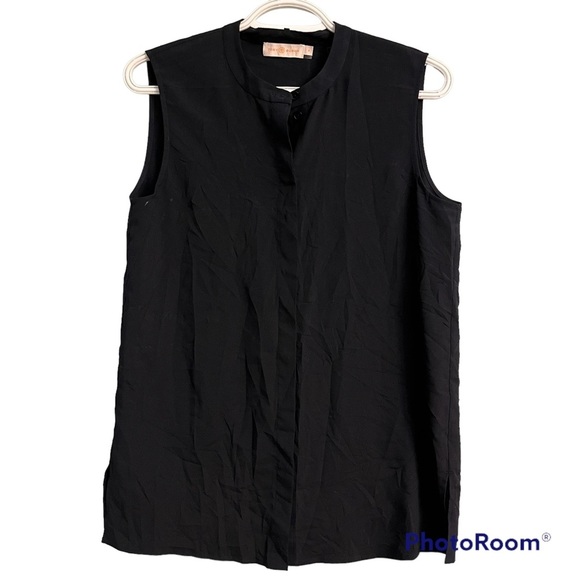 Tory Burch button up navy blouse size 4 - Picture 1 of 5